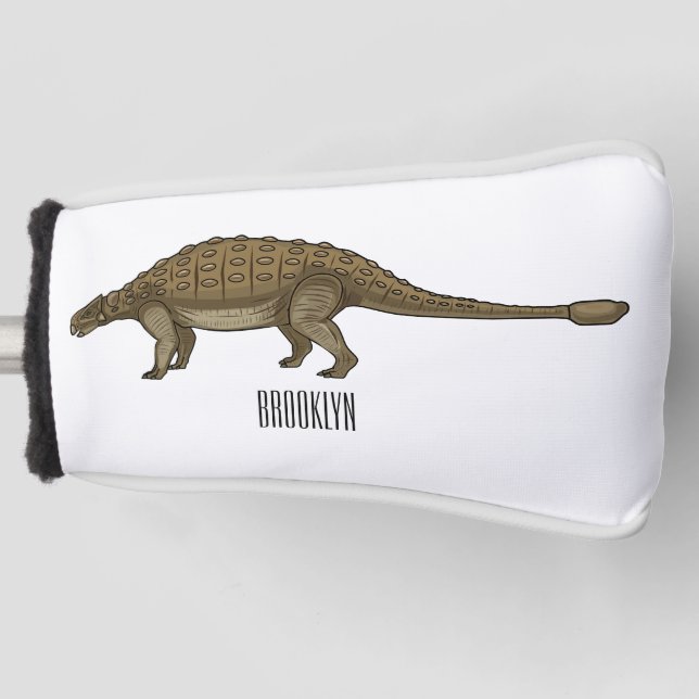 Couvre-club De Golf Illustration d'Ankylosaurus (Devant)