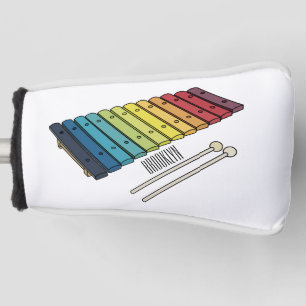 Couvre-club De Golf Illustration de bande dessinée en Xylophone