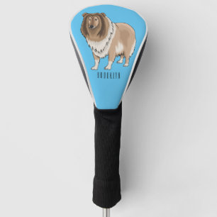 Couvre-club De Golf Illustration de chien Rough collie