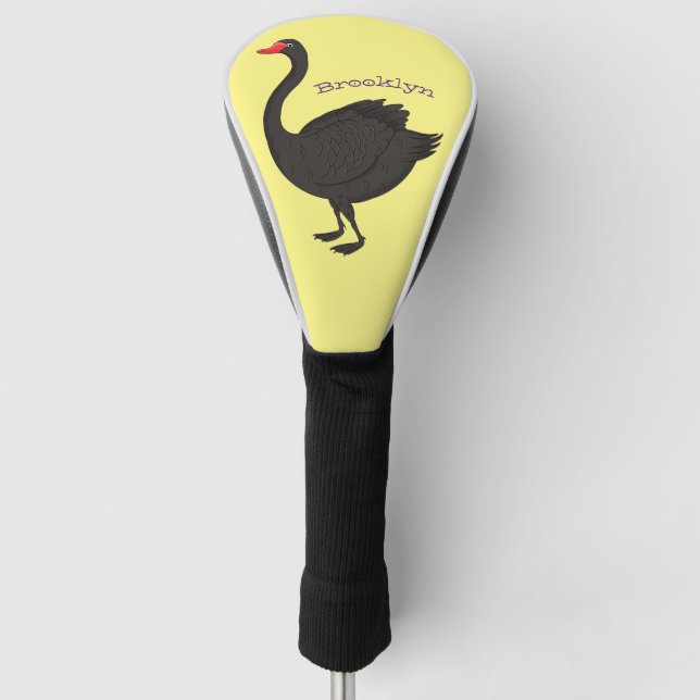 Couvre-club De Golf Illustration de cygne noir (Devant)