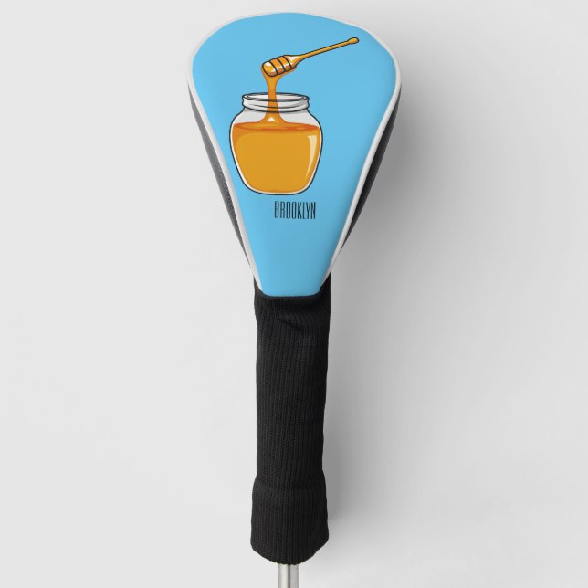 Couvre-club De Golf Illustration de dessin sur le miel (Devant)