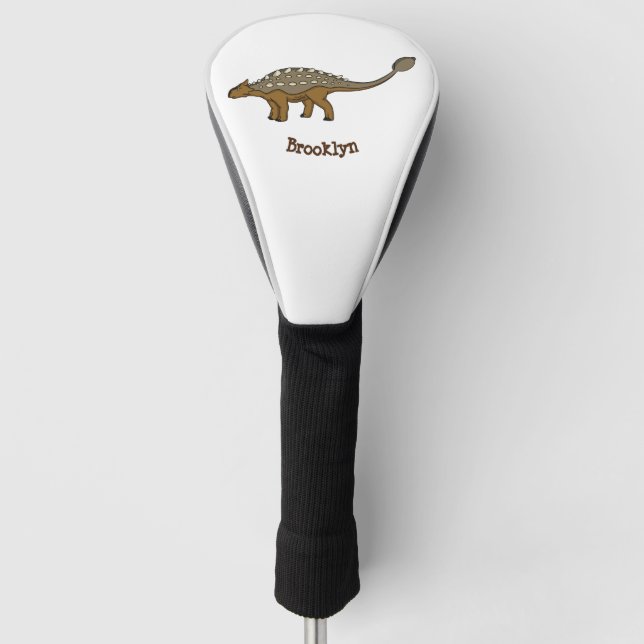 Couvre-club De Golf Illustration de dinosaure blindé Ankylosaurus (Devant)