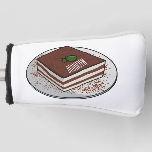 Couvre-club De Golf Illustration de gâteau de Tiramisu (Devant)