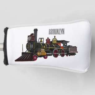 Couvre-club De Golf Illustration de la locomotive à vapeur