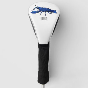 Couvre-club De Golf Illustration de l'écrevisse marron bleu