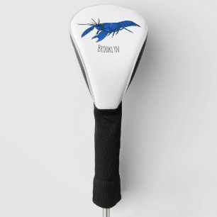 Couvre-club De Golf Illustration de l'écrevisse marron bleu
