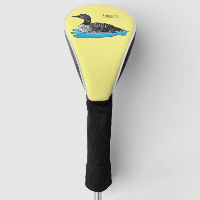 Couvre-club De Golf Illustration de Loon bird (Devant)