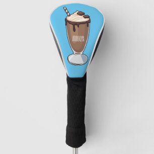 Couvre-club De Golf Illustration de milk-shake au chocolat