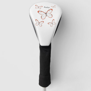 Couvre-club De Golf Illustration de papillon en verre