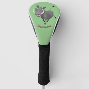 Couvre-club De Golf Illustration de phacochère africain drôle de dessi