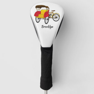 Couvre-club De Golf Illustration de pousse-pousse pédicab