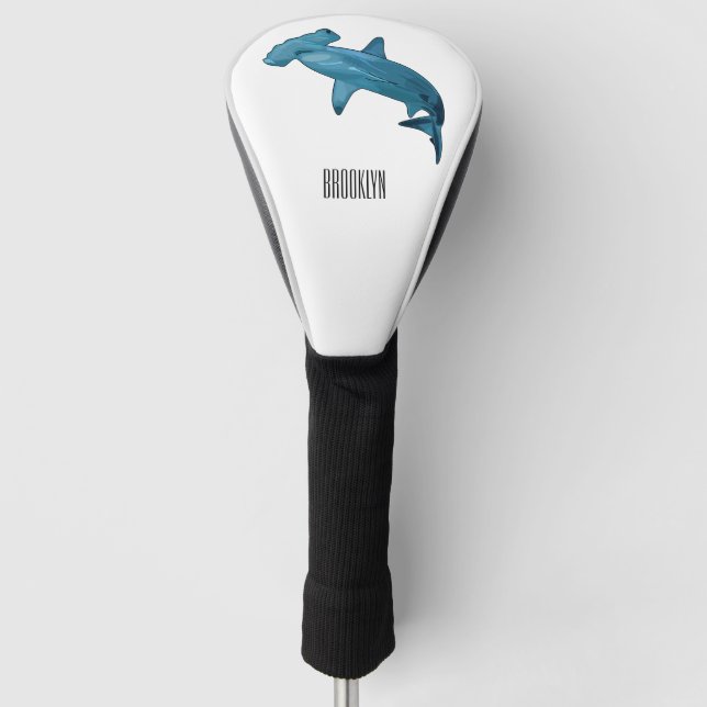 Couvre-club De Golf Illustration de requin marteau (Devant)
