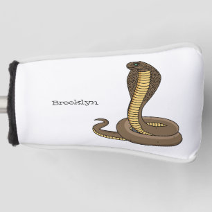 Couvre-club De Golf Illustration de serpent à cobra Brown