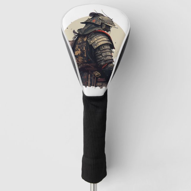 Couvre-club De Golf Illustration détaillée du samouraï (Devant)