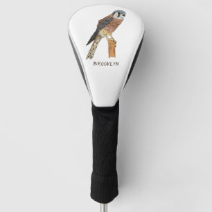 Couvre-club De Golf Illustration d'oiseau américain Kestrel
