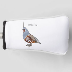 Couvre-club De Golf Illustration d'oiseau de caille de montagne