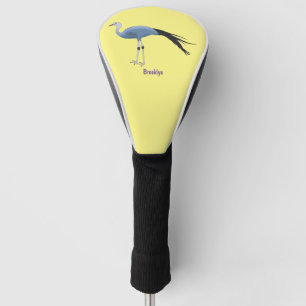 Couvre-club De Golf Illustration d'oiseau de grue bleue