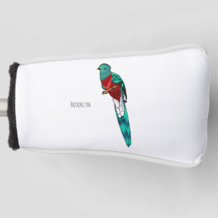 Couvre-club De Golf Illustration d'oiseau de quetzal resplendissant