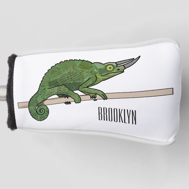 Couvre-club De Golf Illustration du caméléon de Jackson (Devant)