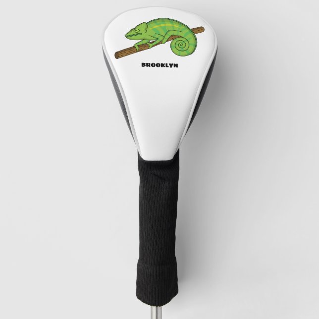 Couvre-club De Golf Illustration du caméléon de la parson (Devant)