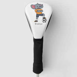 Couvre-club De Golf Illustration du joueur de football éléphant
