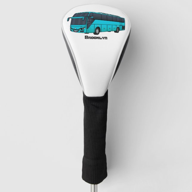 Couvre-club De Golf Illustration d'un autobus à passagers moderne (Devant)