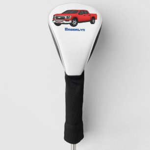 Couvre-club De Golf Illustration d'une camionnette rouge mou