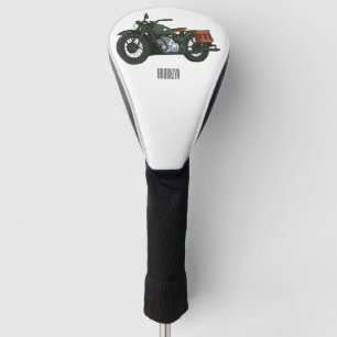 Couvre-club De Golf Illustration d'une moto de croiseur militaire
