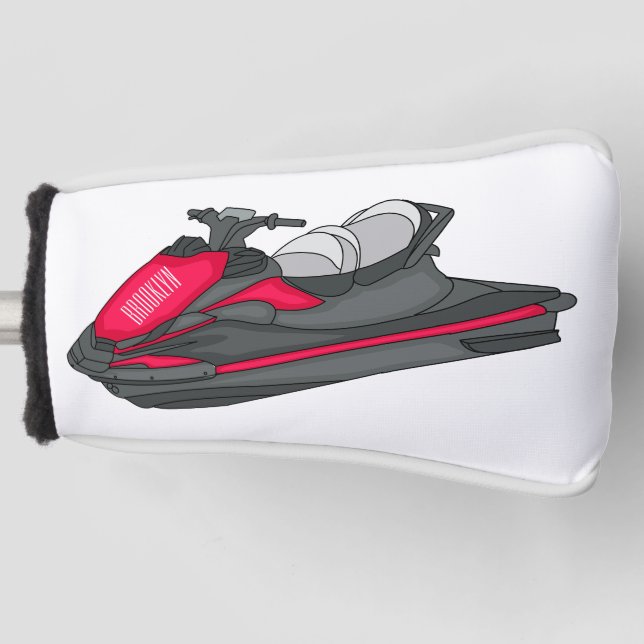 Couvre-club De Golf Illustration Jet ski (Devant)