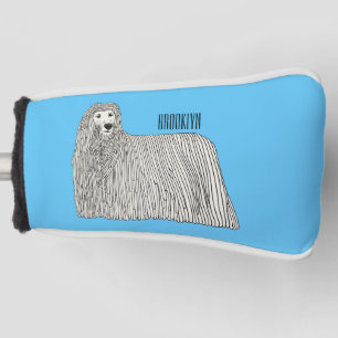 Couvre-club De Golf Illustration Komondor pour chien