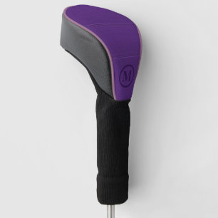 Couvre-club De Golf Impression d'image en cuir violet monogramme perso