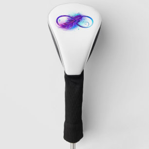 Couvre-club De Golf Infinity with purple feather