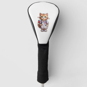 Couvre-club De Golf Infirmière en cardiologie du chat mou