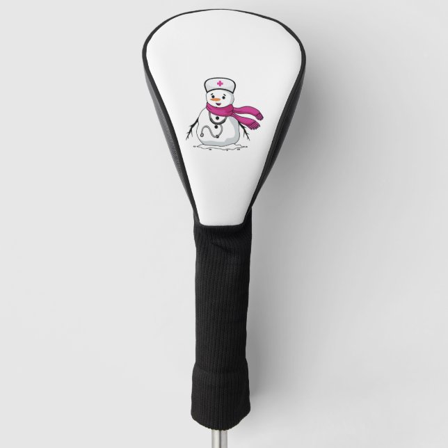 Couvre-club De Golf Infirmière motoneige drôle avec stéthoscope (Devant)