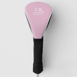 Couvre-club De Golf Initiales élégantes de monogramme personnalisées e