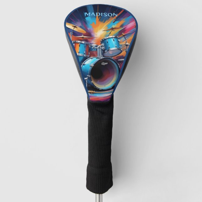 Couvre-club De Golf Instruments de musique de nom personnalisé (Devant)