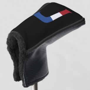 Couvre-club De Golf J Monogramme superposé sur NLD Flag sur bk pccn