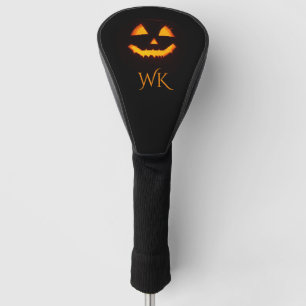 Couvre-club De Golf Jack-o'-lantern éclairé