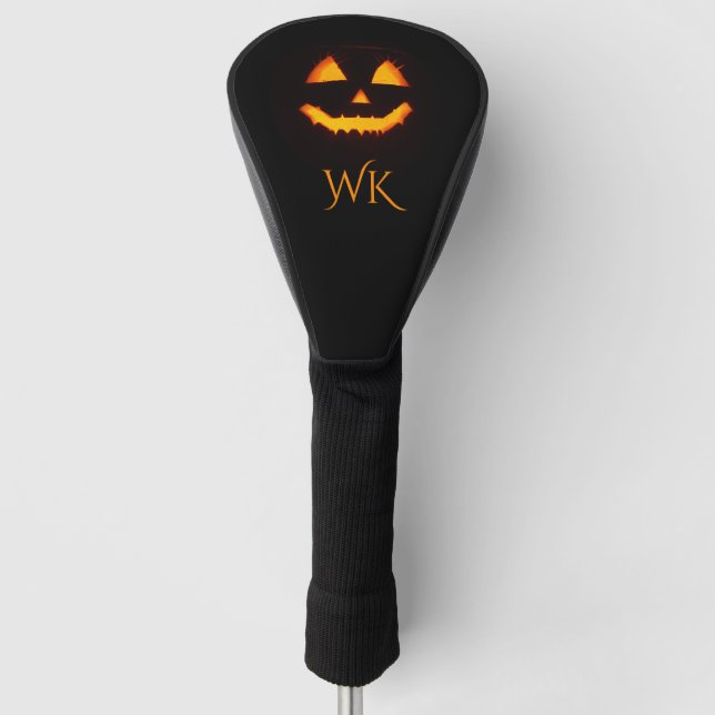Couvre-club De Golf Jack-o'-lantern éclairé (Devant)