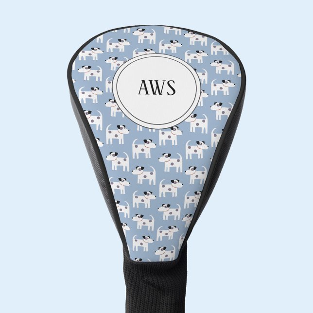 Couvre-club De Golf Jack Russell Terrier Chien Monogramme (Monogram initial personalized Parson Jack Russell terrier dog golf head cover)