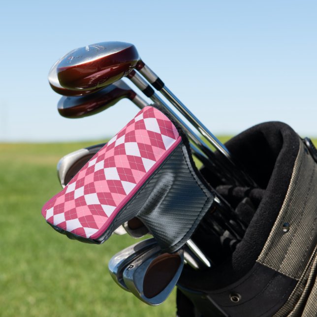 Couvre-club De Golf Jacquard rose (In Situ)