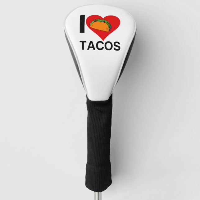 COUVRE-CLUB DE GOLF J'AIME LES TACOS (Devant)