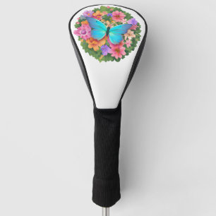Couvre-club De Golf Jardin aux fleurs de papillons