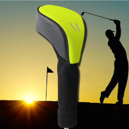 Couvre-club De Golf jaune fluorescent - ajouter monogramme