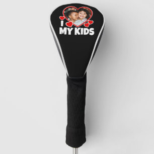 Couvre-club De Golf J'Coeur Mes Enfants Photo Personnalisée