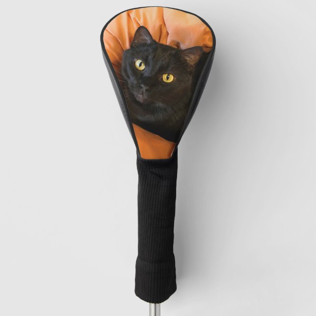 Couvre-club De Golf Joli chat noir (Devant)