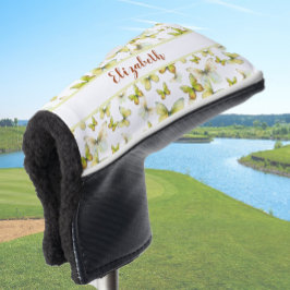 Couvre-club De Golf Joli papillon jaune avec nom personnalisé dames