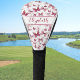 Couvre-club De Golf Joli papillon rouge avec nom personnalisé dames