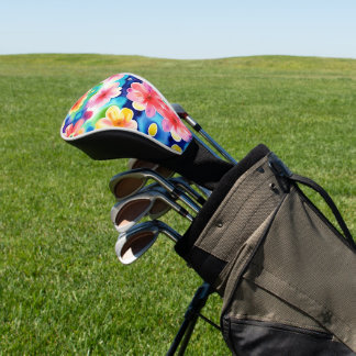 Couvre-club De Golf Jolie couverture de tête de Motif de golf Flower A