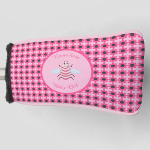 Couvre-club De Golf Jolie fille rose bébé Bee personnalisée